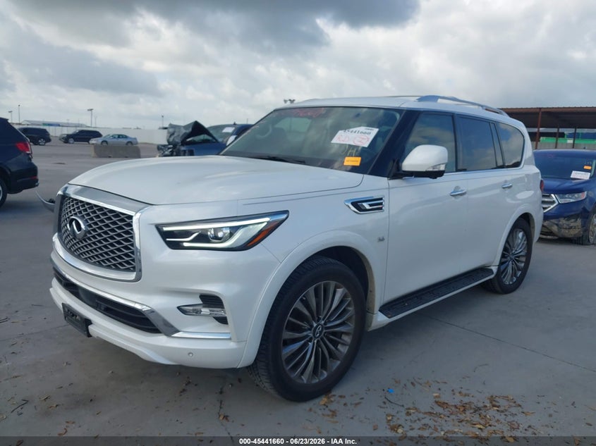 2020 Infiniti Qx80 VIN JN8AZ2NF3L9701123 IAAI salvage auction — SIDE, Salvage Title, sold $11,300 on 2026-08-16 (photo 2)
