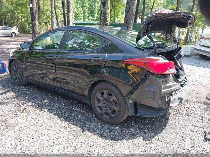 2015 Hyundai Elantra VIN KMHDH4AE1FU265518 IAAI salvage auction — FRONT & REAR, Clear (Virginia), sold $475 on 2026-07-10 (photo 3)