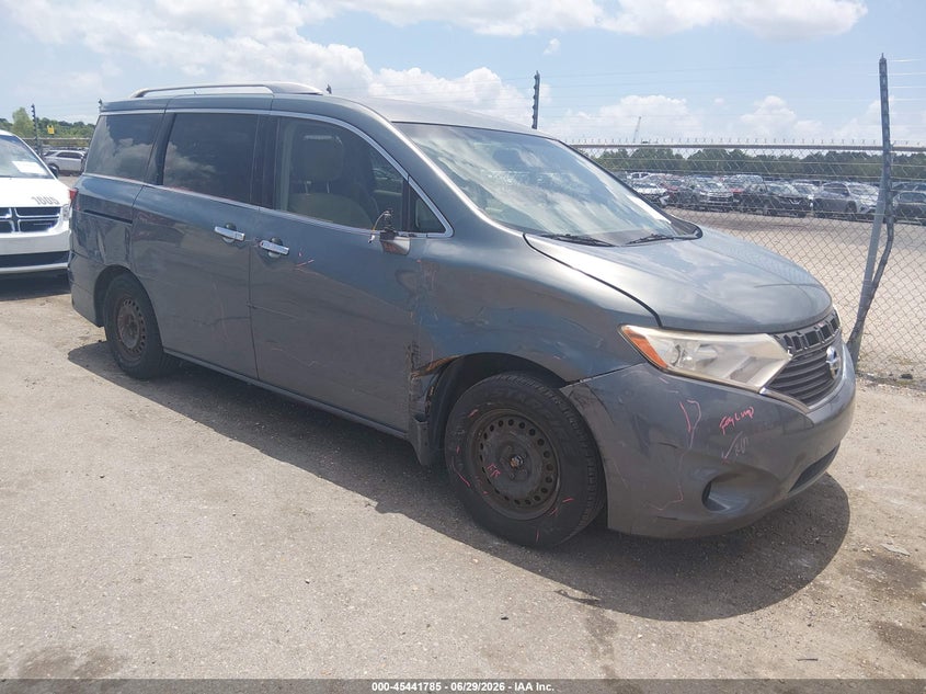 2011 Nissan Quest VIN JN8AE2KP9B9001260 IAAI salvage auction — RIGHT SIDE, Salvage (Louisiana), sold $475 on 2026-07-13 (photo 1)