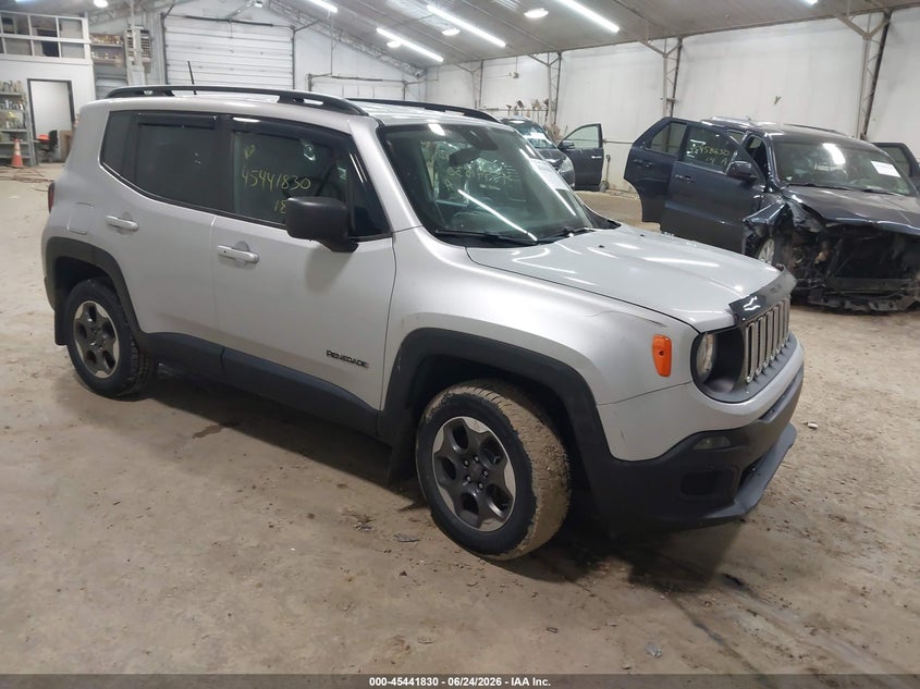 2018 Jeep Renegade VIN ZACCJBAB8JPH67970 IAAI salvage auction — RIGHT FRONT, Salvage (Pennsylvania), sold $2,800 on 2026-07-16 (photo 1)