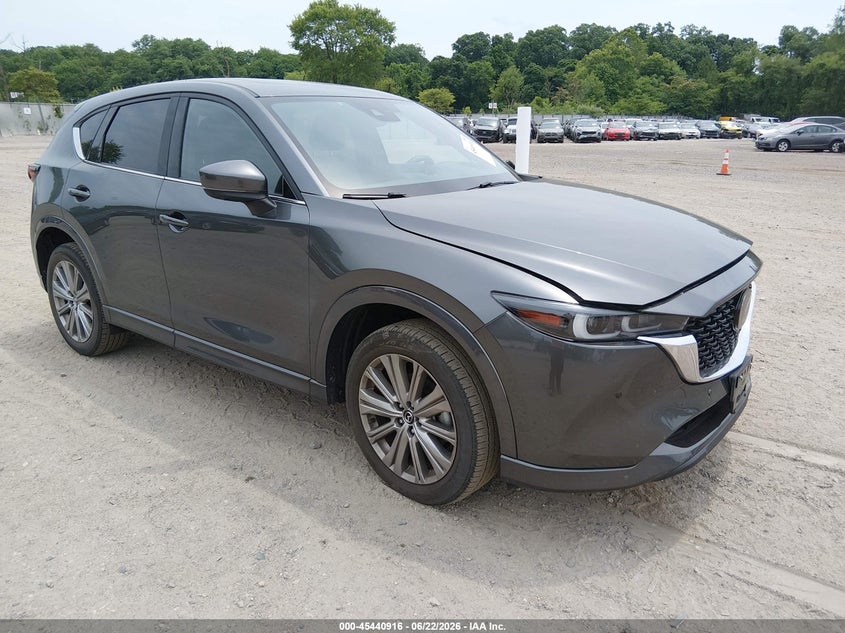 2023 Mazda Cx-5 VIN JM3KFBXY5P0140092 IAAI salvage auction — LEFT FRONT, Salvage Title, sold $12,300 on 2026-07-24 (photo 1)