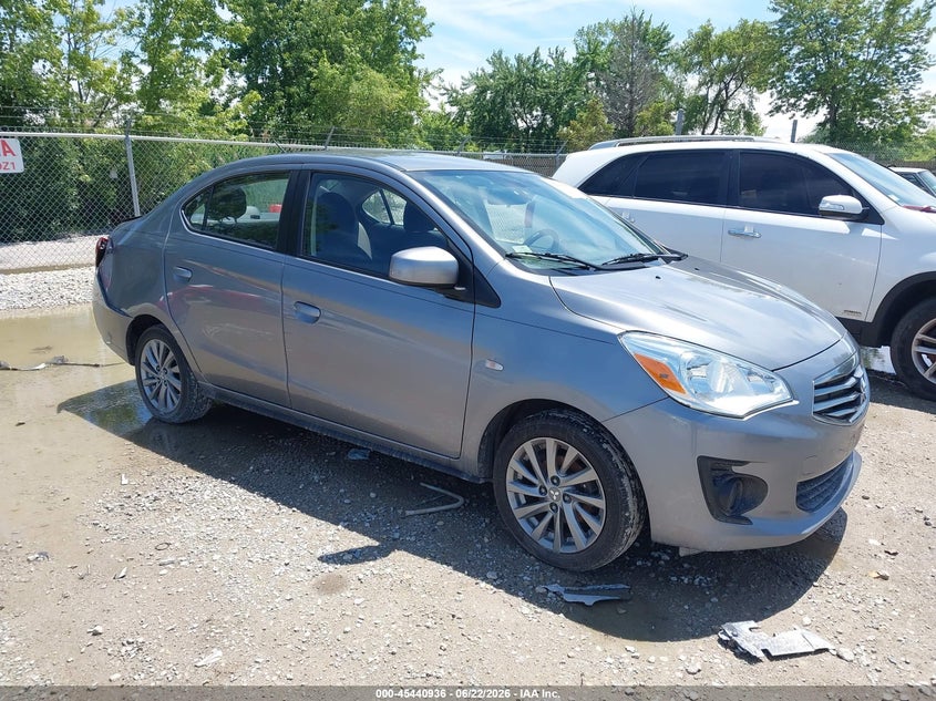 2019 Mitsubishi Mirage VIN ML32F3FJ5KHF10735 IAAI salvage auction — REAR END, Salvage (Illinois), sold $850 on 2026-07-21 (photo 1)