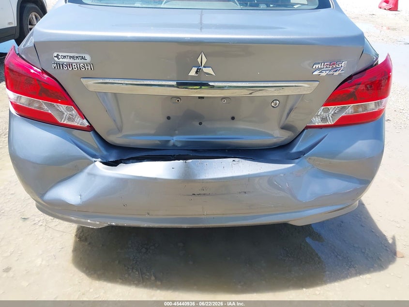 2019 Mitsubishi Mirage VIN ML32F3FJ5KHF10735 IAAI salvage auction — REAR END, Salvage (Illinois), sold $850 on 2026-07-21 (photo 6)