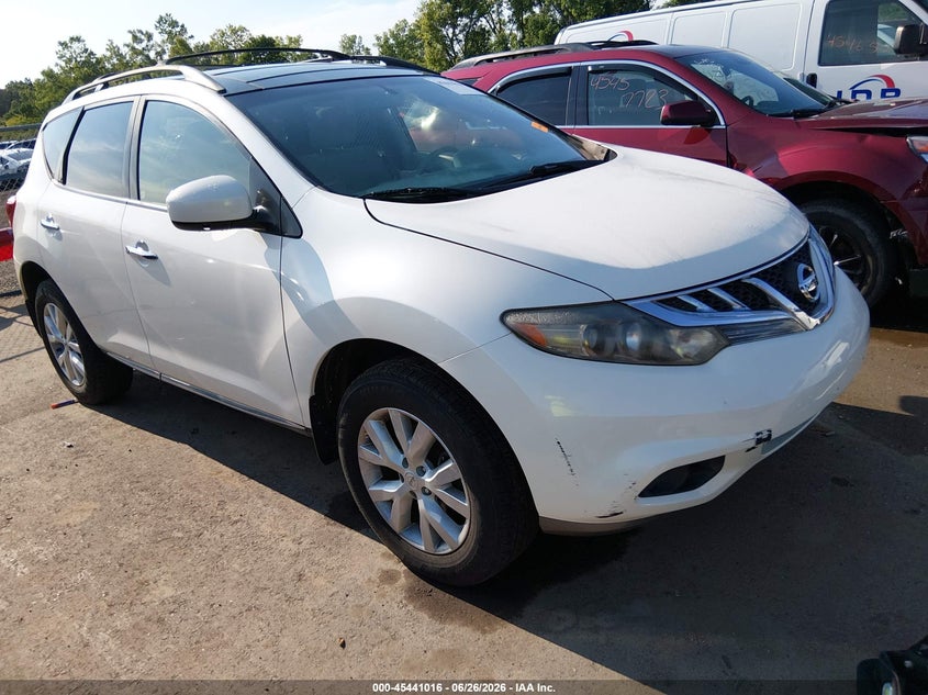 2012 Nissan Murano VIN JN8AZ1MW7CW238223 IAAI salvage auction — LEFT SIDE, Salvage Title, sold $475 on 2026-07-21 (photo 1)