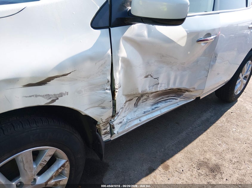 2012 Nissan Murano VIN JN8AZ1MW7CW238223 IAAI salvage auction — LEFT SIDE, Salvage Title, sold $475 on 2026-07-21 (photo 6)
