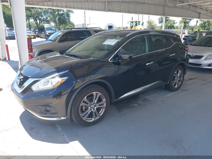 2016 Nissan Murano VIN 5N1AZ2MH5GN152208 IAAI salvage auction — NORMAL WEAR, Salvage Title, sold $2,400 on 2026-07-28 (photo 2)