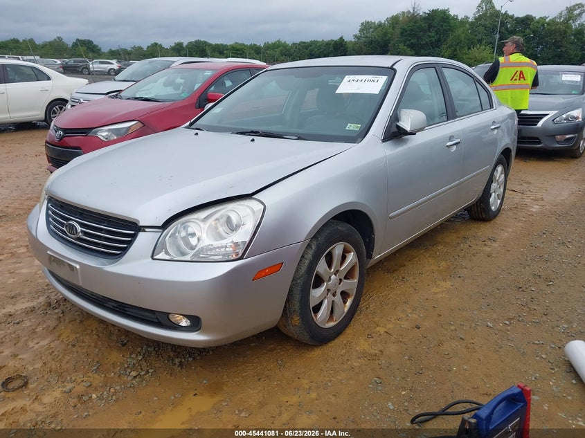 2008 Kia Optima VIN KNAGE123885210869 IAAI salvage auction — NORMAL WEAR, Clear (Virginia), sold $550 on 2026-07-27 (photo 2)