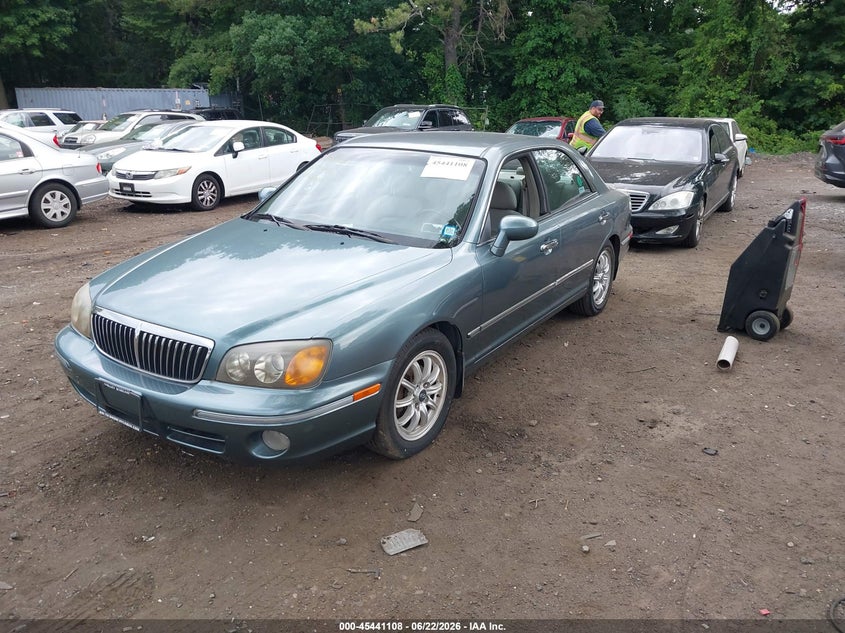 2002 Hyundai Xg VIN KMHFU45E12A180897 IAAI salvage auction — FRONT END, Clear (New York), sold $450 on 2026-07-28 (photo 2)
