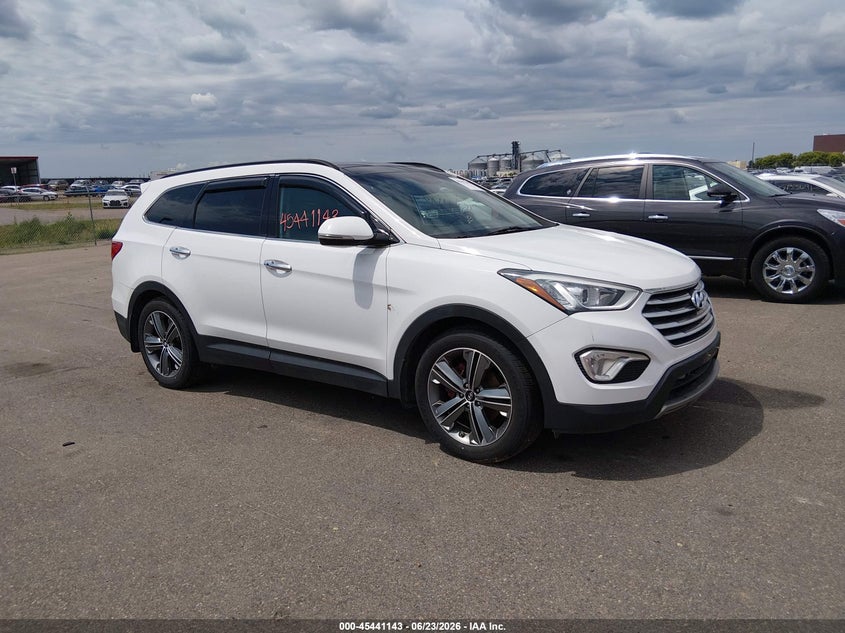 2016 Hyundai Santa fe VIN KM8SRDHF2GU137874 IAAI salvage auction — LEFT SIDE, Clear (Minnesota), sold $2,050 on 2026-07-06 (photo 1)