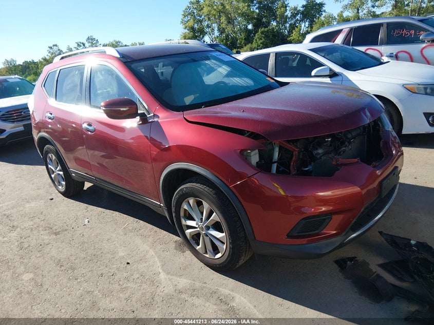 2015 Nissan Rogue VIN KNMAT2MV1FP585054 IAAI salvage auction — FRONT END, Salvage (Ohio), sold $1,025 on 2026-07-21 (photo 1)