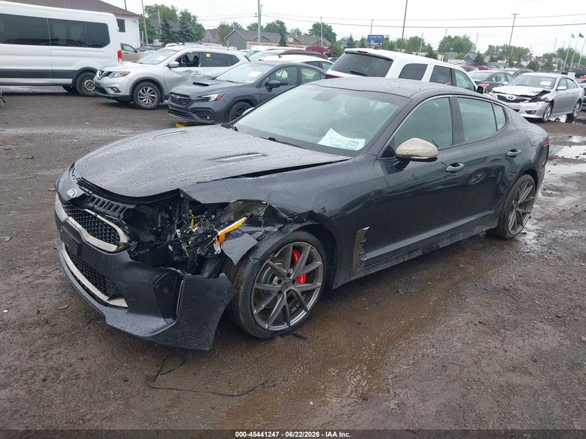 2019 Kia Stinger VIN KNAE35LC6K6057817 IAAI salvage auction — LEFT FRONT, Mv-907A (New York), sold $3,150 on 2026-07-20 (photo 2)