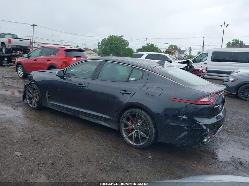 2019 Kia Stinger VIN KNAE35LC6K6057817 IAAI salvage auction — LEFT FRONT, Mv-907A (New York), sold $3,150 on 2026-07-20 (photo 3)