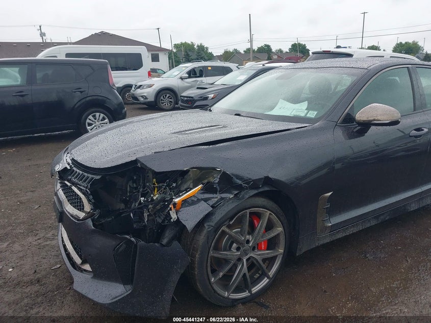 2019 Kia Stinger VIN KNAE35LC6K6057817 IAAI salvage auction — LEFT FRONT, Mv-907A (New York), sold $3,150 on 2026-07-20 (photo 6)