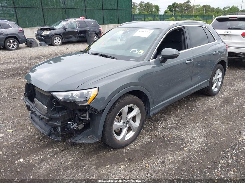 2021 Audi Q3 VIN WA1AUCF32M1109825 IAAI salvage auction — FRONT END, Mv-907A (New York), sold $9,550 on 2026-07-28 (photo 2)