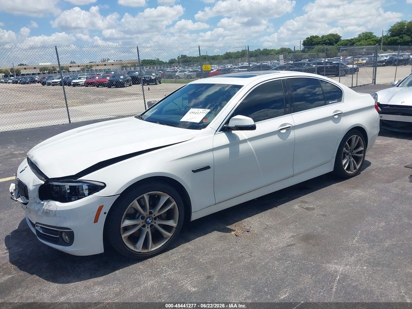 2015 BMW 5er VIN WBA5B1C5XFD922061 IAAI salvage auction — FRONT END, Rebuildable (Florida), sold $2,225 on 2026-07-23 (photo 2)