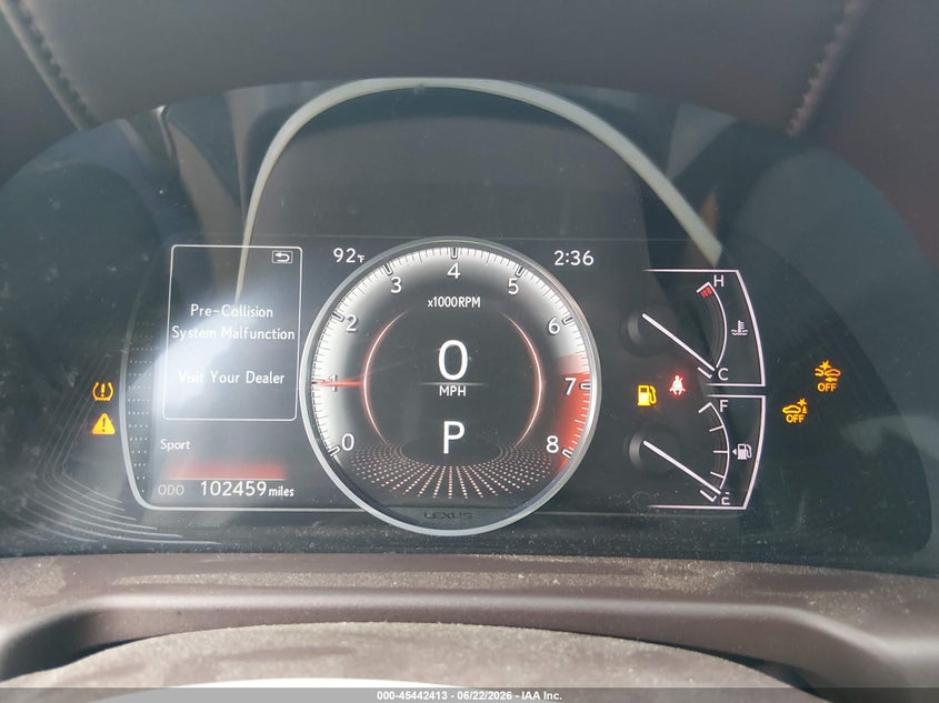 2020 Lexus VIN 58ADZ1B1XLU058279 IAAI salvage auction — FRONT END, Salvage (North Carolina), sold $7,700 on 2026-07-29 (photo 7)