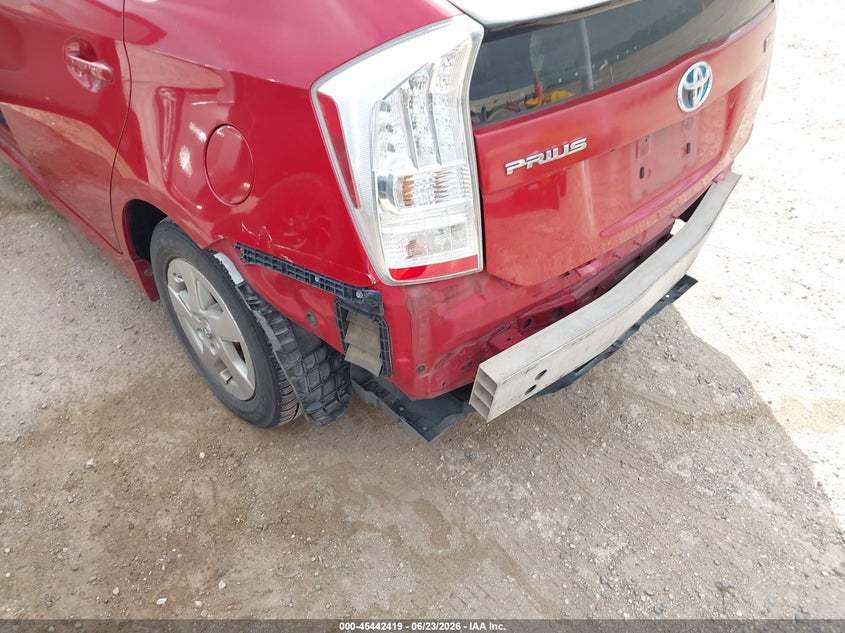 2011 Toyota Prius VIN JTDKN3DU6B0297948 IAAI salvage auction — REAR END, Salvage (Texas), sold $900 on 2026-07-13 (photo 6)