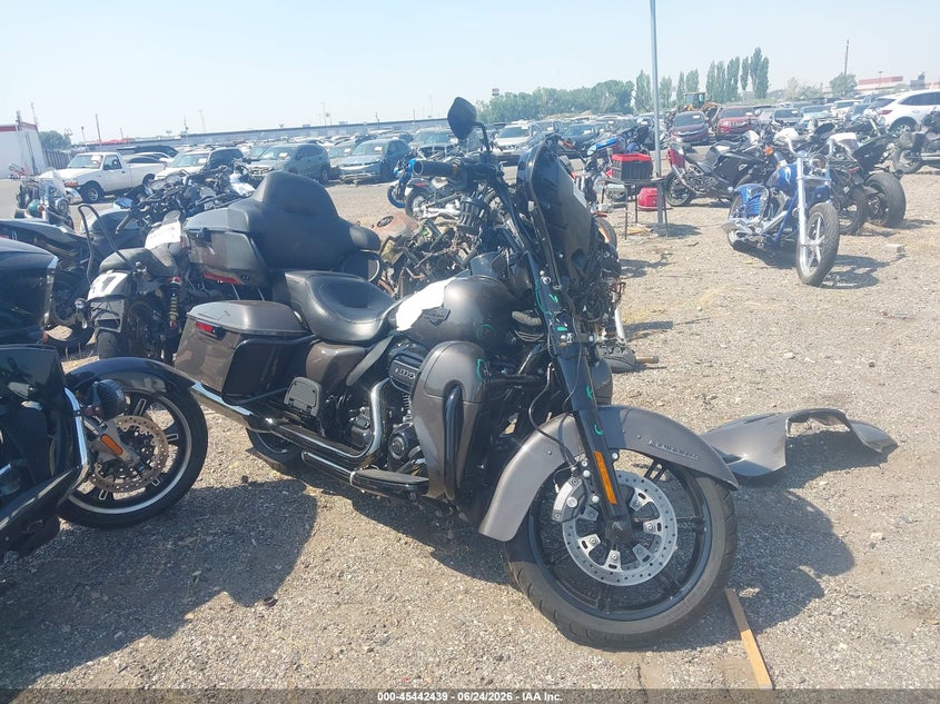 2023 Harley-davidson Electra glide VIN 1HD1KEF1XPB620542 IAAI salvage auction — FRONT END, Salvage (Utah), sold $9,350 on 2026-07-08 (photo 1)