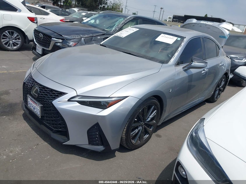 2021 Lexus Is VIN JTHGZ1B28M5046384 IAAI salvage auction — RIGHT REAR, Salvage Certificate (California), sold $12,200 on 2026-07-22 (photo 2)