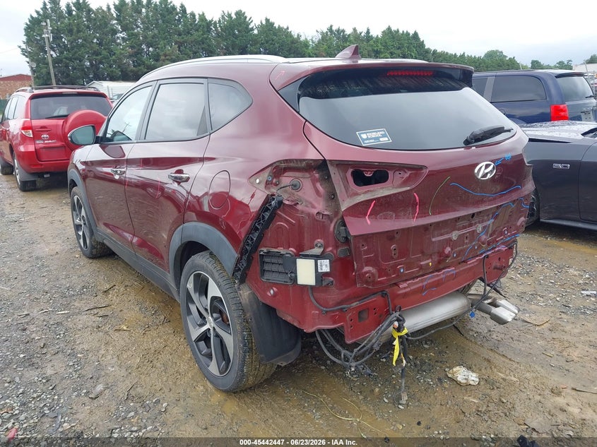 2016 Hyundai Tucson VIN KM8J3CA2XGU047421 IAAI salvage auction — REAR END, Clear (Virginia), sold $2,350 on 2026-07-13 (photo 3)