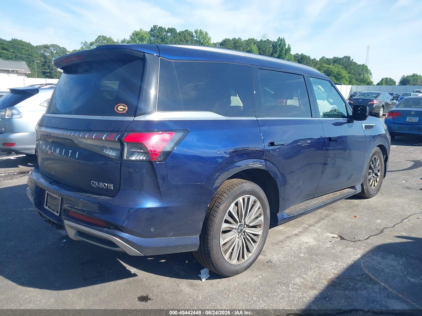 2025 Infiniti Qx80 VIN JN8AZ3BE0S9700155 IAAI salvage auction — LEFT FRONT, Salvage Title, sold $36,750 on 2026-07-20 (photo 4)