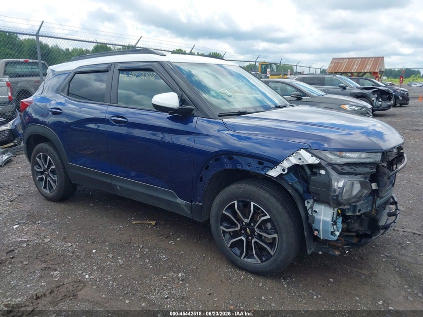 2022 Chevrolet Trailblazer VIN KL79MSSL1NB136290 IAAI salvage auction — FRONT END, Mv-907A (New York), sold $8,800 on 2026-07-24 (photo 1)