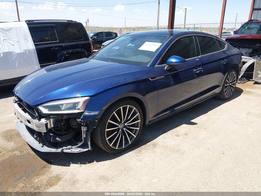 2018 Audi A5 VIN WAUBNCF59JA061161 IAAI salvage auction — RIGHT FRONT, Salvage Title, sold $4,450 on 2026-07-25 (photo 2)