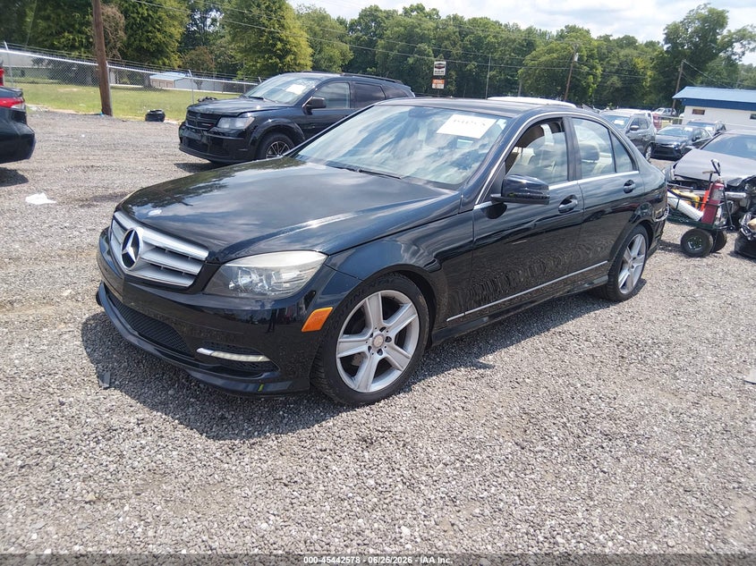 2011 Mercedes-benz C class VIN WDDGF8BB2BR174635 IAAI salvage auction — REAR END, Salvage (South Carolina), sold $375 on 2026-07-28 (photo 2)