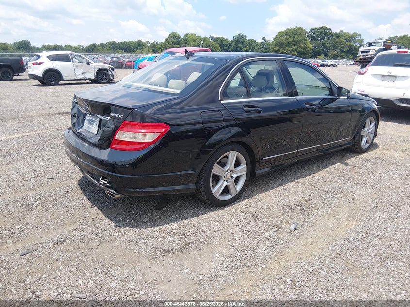 2011 Mercedes-benz C class VIN WDDGF8BB2BR174635 IAAI salvage auction — REAR END, Salvage (South Carolina), sold $375 on 2026-07-28 (photo 4)