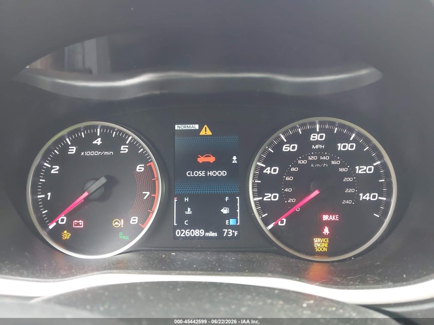 2025 Mitsubishi Eclipse cross VIN JA4ATWAA1SZ005416 IAAI salvage auction — FRONT END, Salvage Title, sold $1,450 on 2026-07-28 (photo 7)