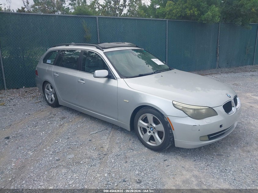 2008 BMW 5 series VIN WBAPT73518CX00641 IAAI salvage auction — NORMAL WEAR, Clear (Virginia), sold $400 on 2026-07-30 (photo 1)
