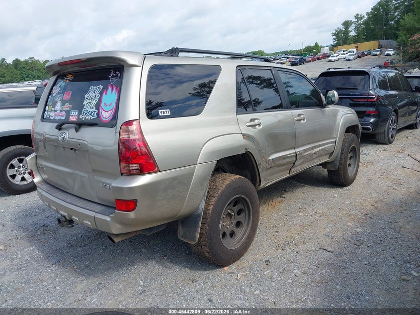 2005 Toyota 4runner VIN JTEZU17R058039052 IAAI salvage auction — REAR END, Salvage (Georgia), sold $1,850 on 2026-07-21 (photo 4)