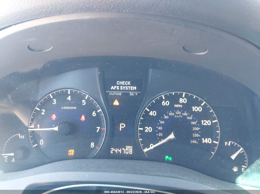 2011 Lexus Rx 350 VIN 2T2BK1BAXBC101341 IAAI salvage auction — FRONT END, Salvage (California), sold $4,100 on 2026-07-09 (photo 7)