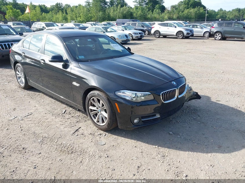 2015 BMW 5er VIN WBA5A7C50FD627704 IAAI salvage auction — LEFT FRONT, Clear (Massachusetts), sold $3,225 on 2026-07-10 (photo 1)