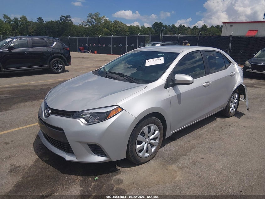 2016 Toyota Corolla VIN 5YFBURHE7GP554282 IAAI salvage auction — REAR END, Salvage Title, sold $1,800 on 2026-07-22 (photo 2)