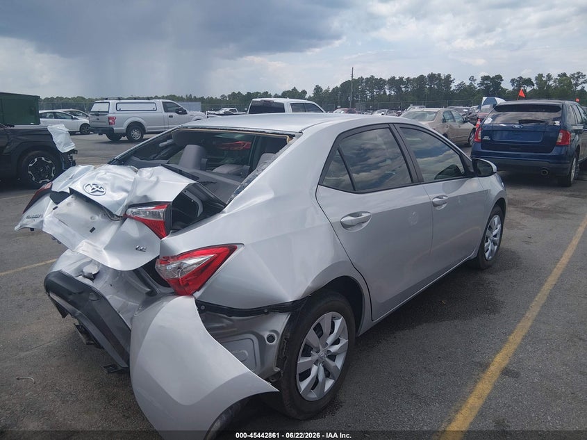 2016 Toyota Corolla VIN 5YFBURHE7GP554282 IAAI salvage auction — REAR END, Salvage Title, sold $1,800 on 2026-07-22 (photo 4)