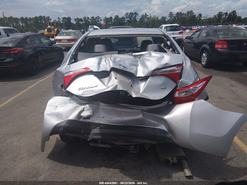 2016 Toyota Corolla VIN 5YFBURHE7GP554282 IAAI salvage auction — REAR END, Salvage Title, sold $1,800 on 2026-07-22 (photo 6)