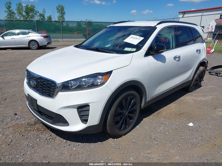 2019 Kia Sorento VIN 5XYPGDA52KG587312 IAAI salvage auction — REAR END, Salvage Title, sold $425 on 2026-07-28 (photo 2)