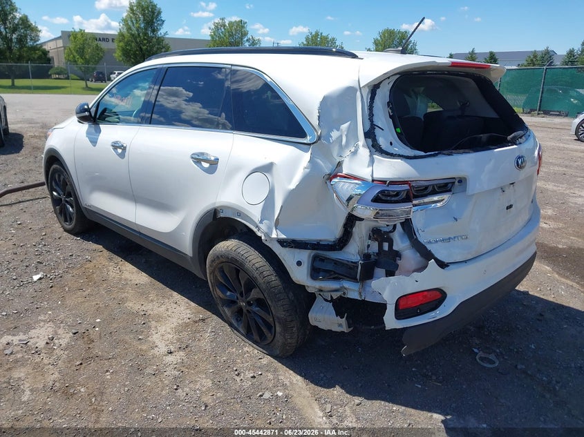2019 Kia Sorento VIN 5XYPGDA52KG587312 IAAI salvage auction — REAR END, Salvage Title, sold $425 on 2026-07-28 (photo 3)