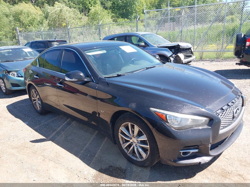 2014 Infiniti Q50 VIN JN1BV7AR0EM689881 IAAI salvage auction — NORMAL WEAR, Clear (Illinois), sold $1,200 on 2026-07-22 (photo 1)
