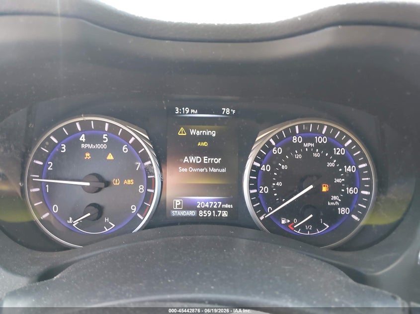 2014 Infiniti Q50 VIN JN1BV7AR0EM689881 IAAI salvage auction — NORMAL WEAR, Clear (Illinois), sold $1,200 on 2026-07-22 (photo 7)