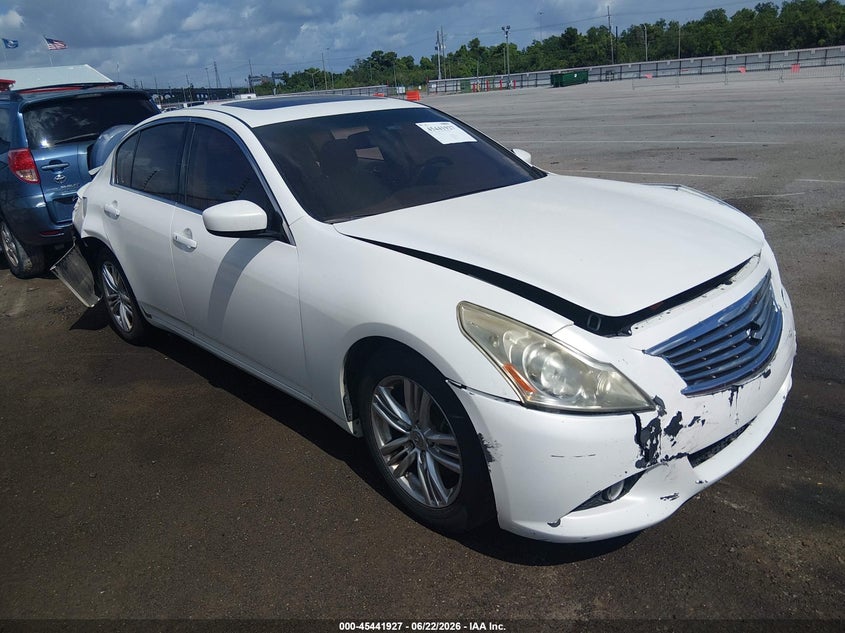 2011 Infiniti G VIN JN1CV6AP1BM506058 IAAI salvage auction — REAR END, Salvage (Louisiana), sold $500 on 2026-07-13 (photo 1)