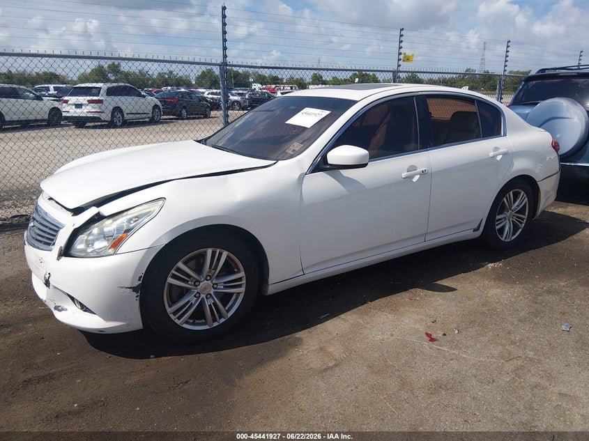 2011 Infiniti G VIN JN1CV6AP1BM506058 IAAI salvage auction — REAR END, Salvage (Louisiana), sold $500 on 2026-07-13 (photo 2)