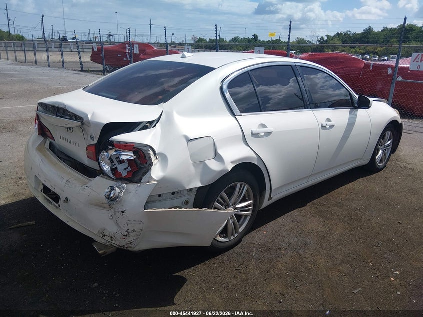 2011 Infiniti G VIN JN1CV6AP1BM506058 IAAI salvage auction — REAR END, Salvage (Louisiana), sold $500 on 2026-07-13 (photo 4)