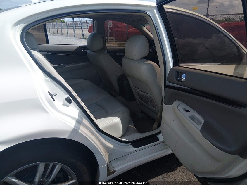 2011 Infiniti G VIN JN1CV6AP1BM506058 IAAI salvage auction — REAR END, Salvage (Louisiana), sold $500 on 2026-07-13 (photo 8)