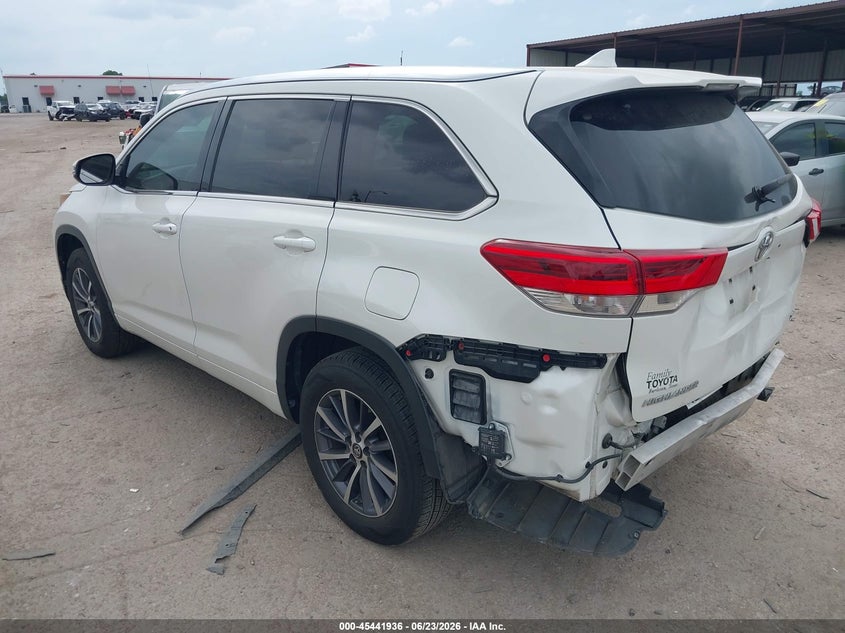 2017 Toyota Highlander VIN 5TDKZRFH9HS512641 IAAI salvage auction — REAR END, Original (Texas), sold $7,200 on 2026-07-28 (photo 3)