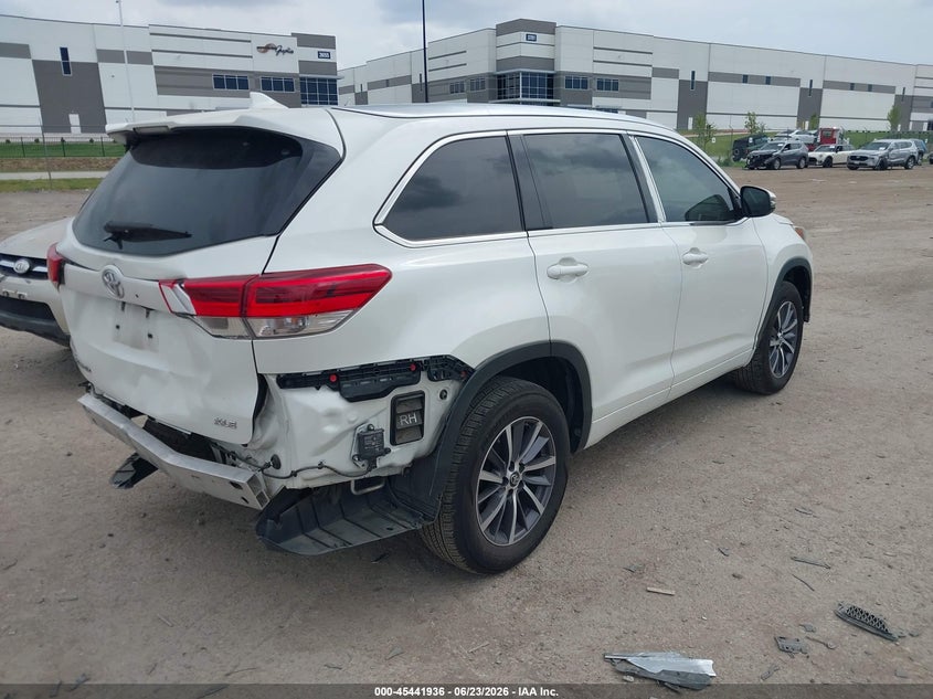 2017 Toyota Highlander VIN 5TDKZRFH9HS512641 IAAI salvage auction — REAR END, Original (Texas), sold $7,200 on 2026-07-28 (photo 4)