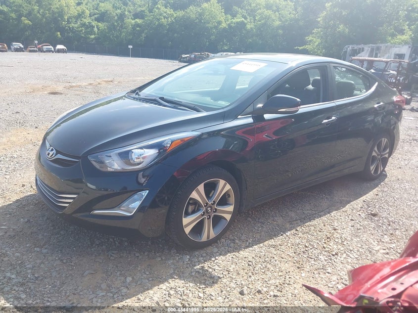 2014 Hyundai Elantra VIN KMHDH4AH8EU077376 IAAI salvage auction — NORMAL WEAR, Clear (Tennessee), sold $875 on 2026-07-16 (photo 2)