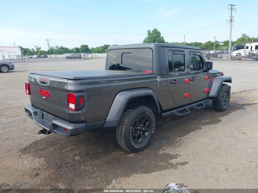 2021 Jeep Gladiator VIN 1C6HJTAGXML517296 IAAI salvage auction — FRONT END, Salvage Title, sold $8,000 on 2026-08-23 (photo 4)