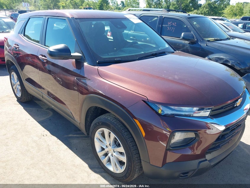 2022 Chevrolet Trailblazer VIN KL79MNSL2NB014281 IAAI salvage auction — HAIL, Salvage (Ohio), sold $5,600 on 2026-07-28 (photo 1)